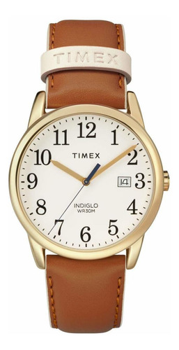 Reloj Timex Easy.s Easy Reader Fecha Correa De Cuero 38mm