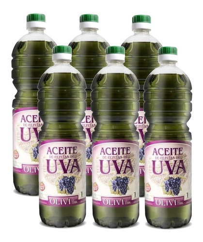 Aceite Semillas Pepitas Uva Mendoza Olivi Hnos 1000 Cc X6