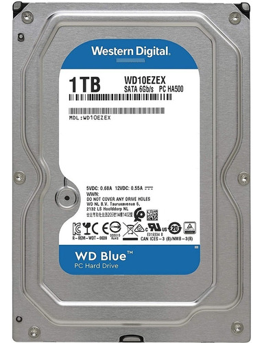Disco Duro Western Digital Blue 1tb 7200rpm Sata 3.5 Nuevo