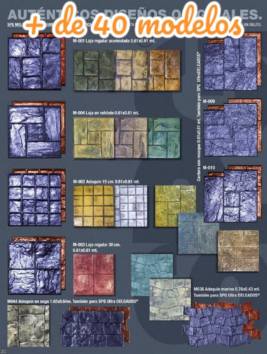 Imagen 3 de 7 de Molde Piedra Acomodada Junta Gruesa P/concreto Estampado Spg