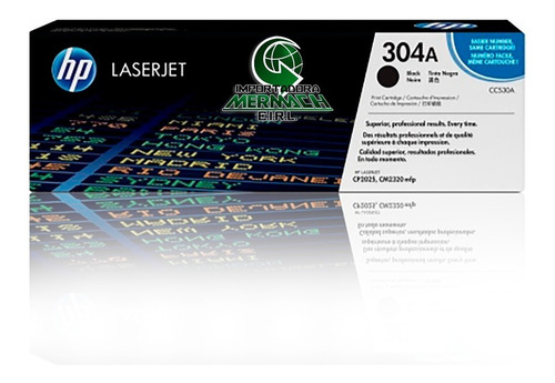 Toner Hp 304a Negro Cc530a Color Laserjet Cp2025/cm2320