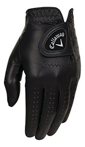 Guante Callaway Golf Hombres De Opticolor Cuero, Negro, Gran