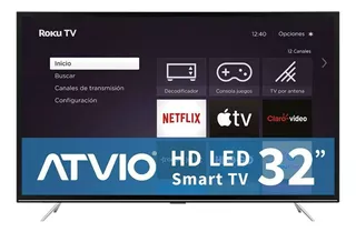 Atvio Pantalla Smart Tv Led 32 Pulgadas At32sm