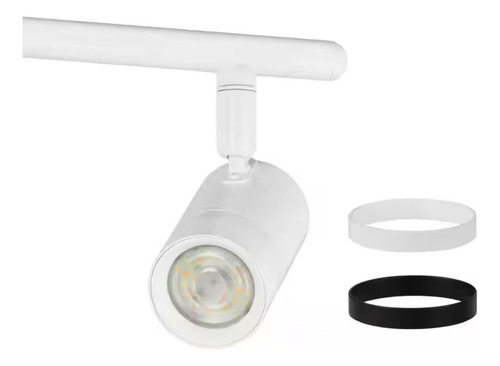 Lampara De Riel Para Techo Led Dirigible Inteligente Wifi Estructura Blanco