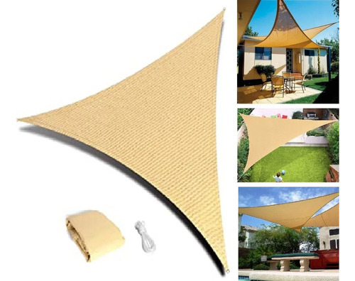 Lona Toldo Vela Sombra Triangular 5x5x5mts Anti Uv