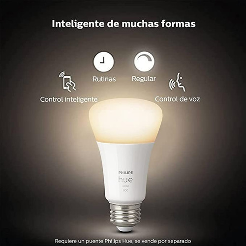 Imagen 3 de 5 de Foco Inteligente Philips Hue 1100 Lúmenes