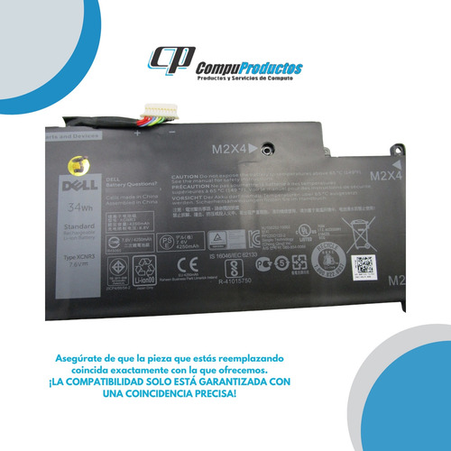 Bateria Dell Latitude 13 7370 Type Xcnr3 34wh