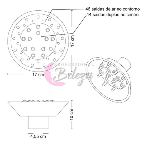 Imagem 2 de 6 de Difusor De Ar Dompel Profissional Para Cachos Universal