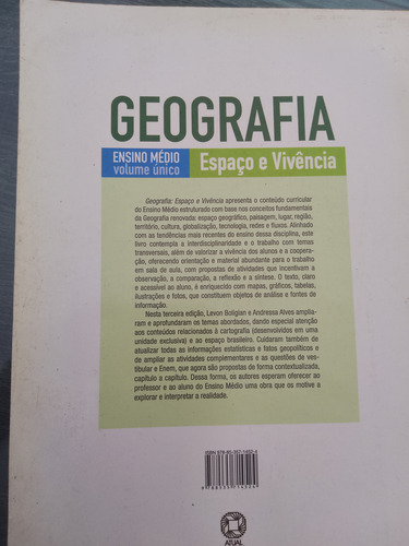 Geografia Espaço E Vivência Vol Único Do Professor - Ensino Médio - Levon Boligian / Andressa Alves - Português - Atual - 3ª Edição.
