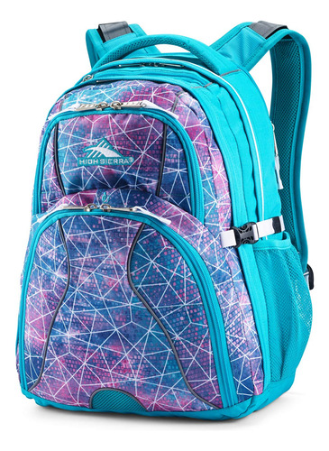 Mochila High Sierra Swerve Sequin Facets/bluebird/white