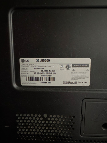 Tv Lg Hd 32le5500 Usado Con Soporte Para Colgar (Usado)