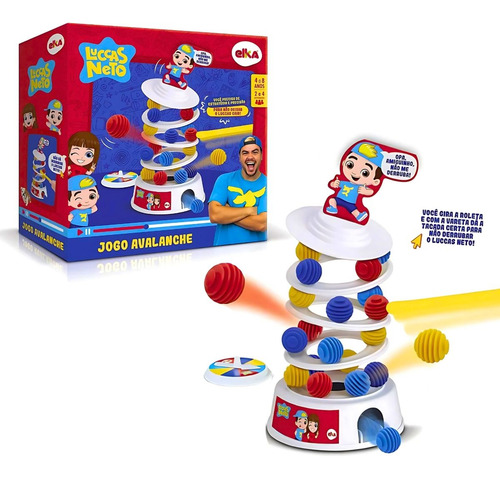 Jogo Avalanche Torre De Bolinhas Instáveis Luccas Neto Elka
