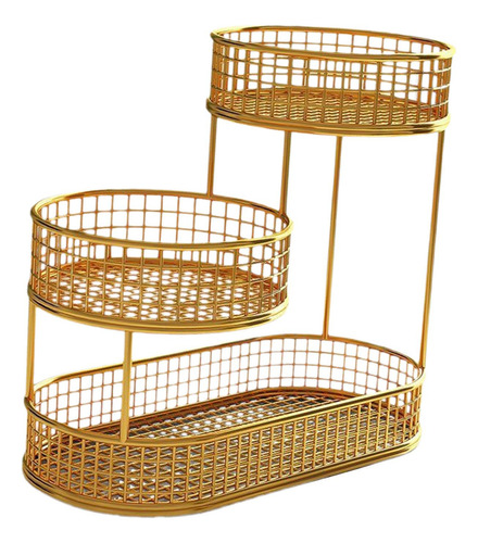 Cesta De Frutas Elegante De 3 Niveles