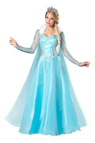 Vestido De Princesa Elsa Para Adultos Frozen2 Anna Cosplay 4