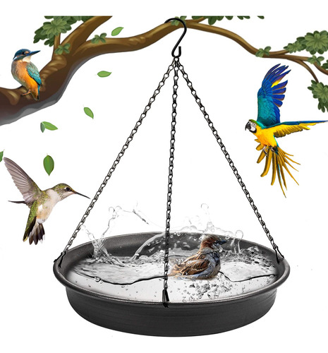 Cargen Garden Bird Bath Hanging Bird-feeder - Plato De Comed