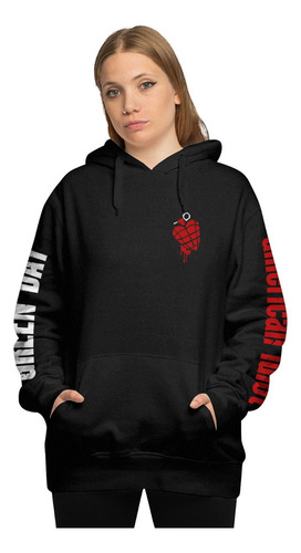 Poleron Oversize Green Day 1251 American Idiot M Negro Estampado Localizado