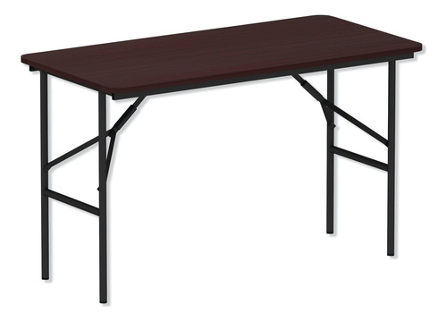 Mesa Plegable Rectangular De Madera 121x61x74 Cm Caoba