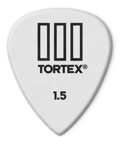 Kit 12 Palhetas Dunlop Tortex Tiii 1.50mm 462p Made Usa Cor Branco