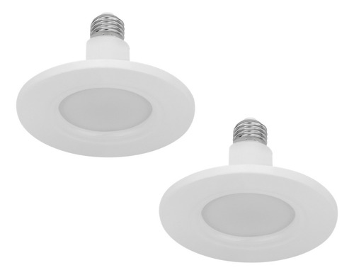 Estevez Set De 2 Focos Led Smd De Aluminio E26 12w Blanco Luz Blanco Neutro