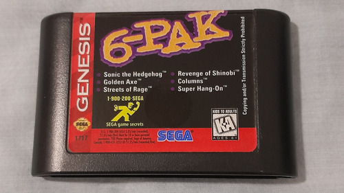 Cartucho 6-pak Completo Para Mega Drive E Sega Genesis (Usado)