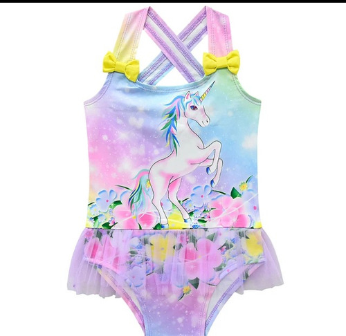 Vestido De Baño Unicornio Niña