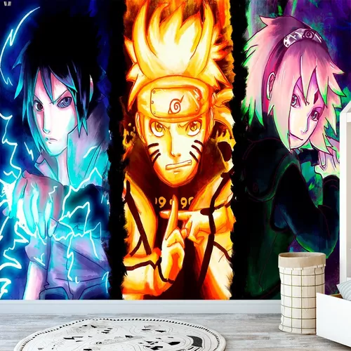 Papel De Parede Anime Naruto Mangá Personagens 4m² Nrt07