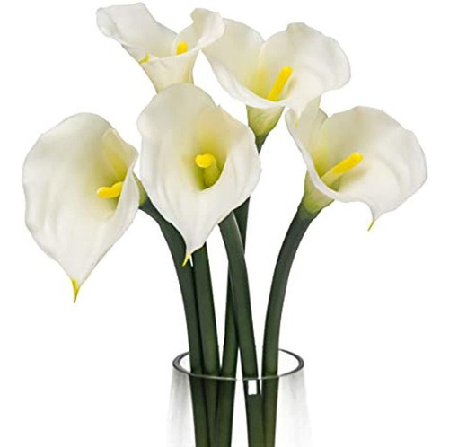 Duyone Artificial Flowers Calla Lilly 25.6'' Large Latex Fak