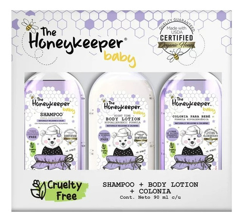  3 Pack Shampoo + Body Lotion + Colonia The Honeykeeper 270ml