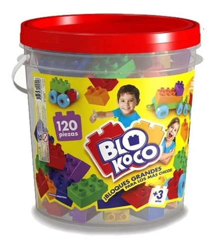 Blokoco Balde 120 Piezas Rasti Bloques Grandes