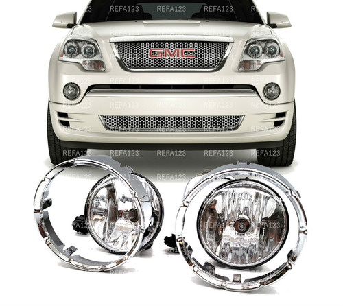 Faros Auxiliar Acadia 2010 2011 2012 Kit Con Bisel Cromado