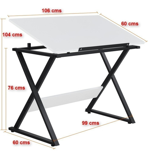 Oferta! Mesa Restirador Para Dibujo Madera Blanco