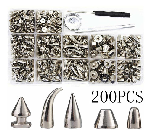 Kit De Remaches De Puntas Y Pernos De Cono Para Tela