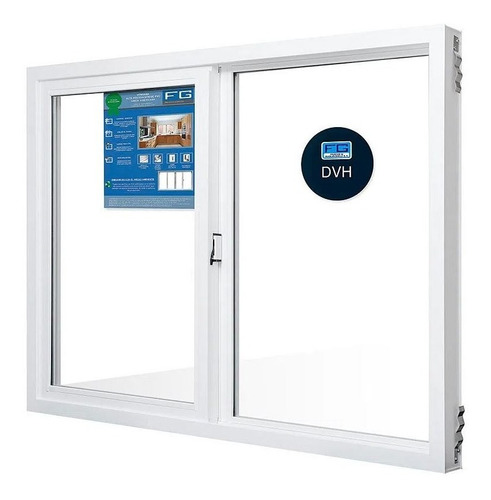 Ventana Pvc 150x110 Con Doble Vidriado Hermético Dvh 4/9/4