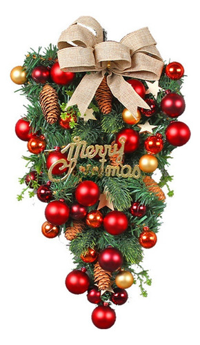 Dos Bola De Navidad Pastoral Árbol Al Revés