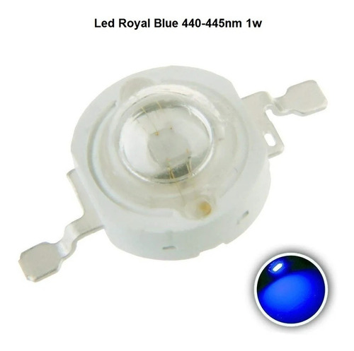 Imagen 1 de 2 de Led 1w Alta Luminosidad Azul Royal Blue 1 W X10 Unidades