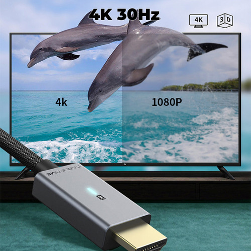 Cabo Mini Displayport Para Hdmi Thunderbolt 2 1m Cabletime