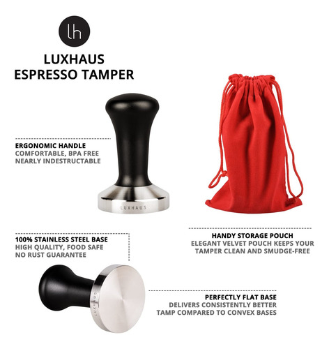Espresso Tamper Luxhaus 58mm Premium Barista Coffee Tamper