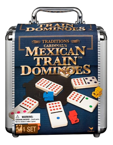 Juego Mesa Domino Tren Mexicano Con Estuche Dominoes