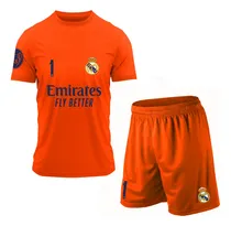 Comprar Conjunto Camiseta Y Short Del Real Madrid Genérica Naranja