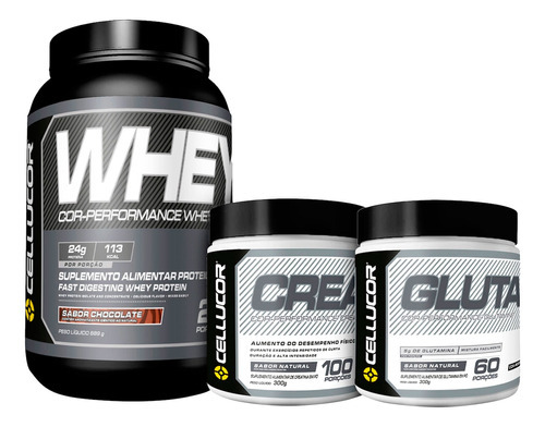 Kit Cellucor Whey Protein 889 G Chocolate + Creatina 300 G