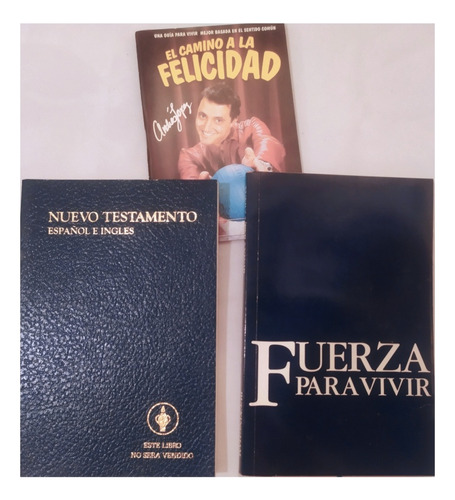 3 Libros Nuevo Testamento Español Ingles,fuerza Vivir Camino