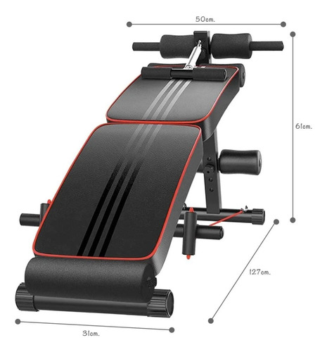 Banco Para Abdominales Plegable Portatil