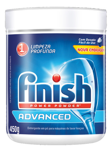 Kit 3 Detergente Para Lava-louças Em Pó Finish Power 450g