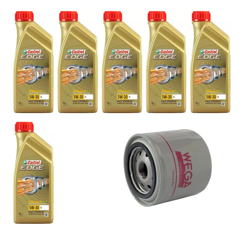 Kit Troca Óleo Castrol 5w30 Grand Cherokee 4.7 V8 2008/2009