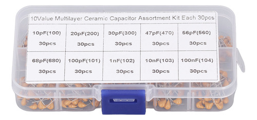 Kit Surtido De Condensadores Cerámicos Monolíticos De 300 Pi