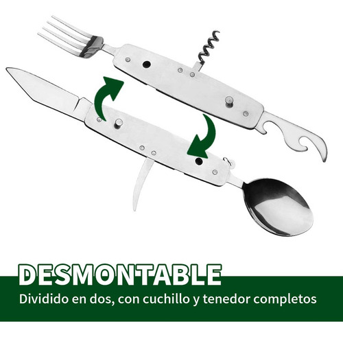Cuchillo Y Tenedor Multiusos Para Acampar Al Aire Libre