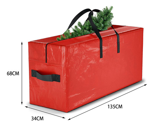 Bolsa De Almacenamiento Para Árbol De Rojo 135x34x68cm