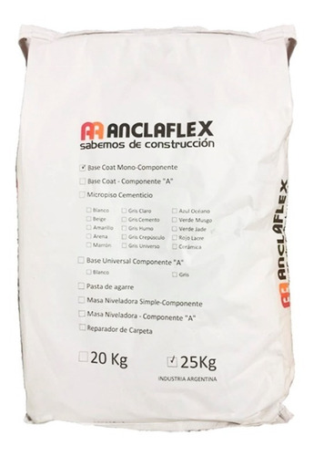  Masilla Basecoat Anclaflex - 25 Kg - Ontil