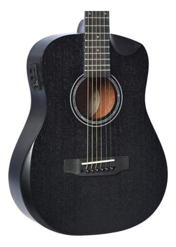 Violão Seizi Baby Neo Akira Half Cutaway Open Pore Black