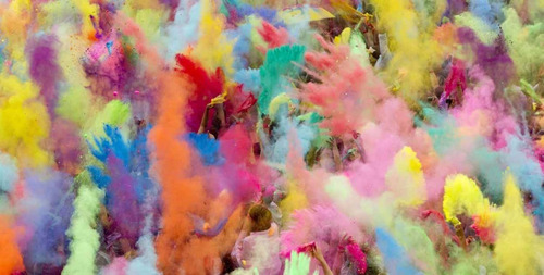 Polvo Holi De Colores Splash Color X 10 - 50 Gr - Multicolor